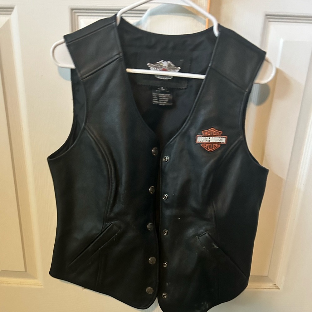 Women’s Leather Harley Vest
